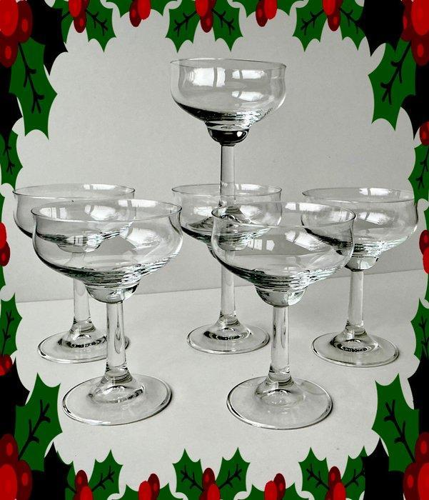 Leerdam - Willem Heesen - Champagneglas (6) - Ambassador, Antiek en Kunst, Antiek | Meubels | Stoelen en Banken