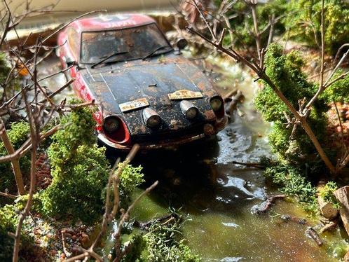 diorama african safari rallye 1:18 - Modelauto - Safari, Hobby en Vrije tijd, Modelauto's | 1:5 tot 1:12