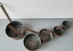 Kookpottenset (5) - Koper - Steelpannen, Antiek en Kunst