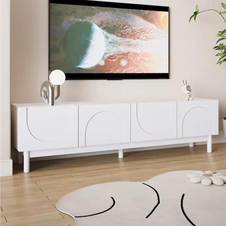 Lowboard met golvende deuren – moderne TV-kast 169 cm, Huis en Inrichting, Kasten | Overige, Nieuw, Verzenden