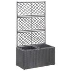 vidaXL Latwerkplantenbak verhoogd met potten 58x30x107 cm, Tuin en Terras, Bloembakken en Plantenbakken, Kunststof, Verzenden