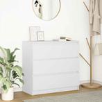 vidaXL Dressoir 80x35x76 cm spaanplaat wit, Verzenden, Nieuw, 50 tot 100 cm, 25 tot 50 cm