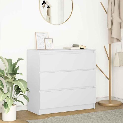 vidaXL Dressoir 80x35x76 cm spaanplaat wit, Huis en Inrichting, Kasten | Dressoirs, 25 tot 50 cm, Nieuw, 50 tot 100 cm, Overige houtsoorten