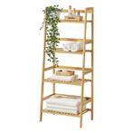 [en.casa] Opbergrek staand Vinje met 4 planken 48x32x123 cm, Huis en Inrichting, Badkamer | Badkamermeubels, Verzenden, Nieuw