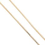 Gouden ketting met een vaste tricolor hanger en zirconia..., Sieraden, Tassen en Uiterlijk, Kettingen, Gebruikt, Overige kleuren