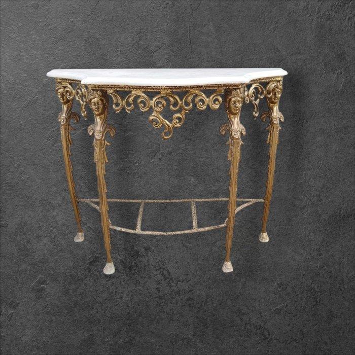 Wandtafel - Grote console van brons met vrouwelijke, Antiek en Kunst, Curiosa en Brocante
