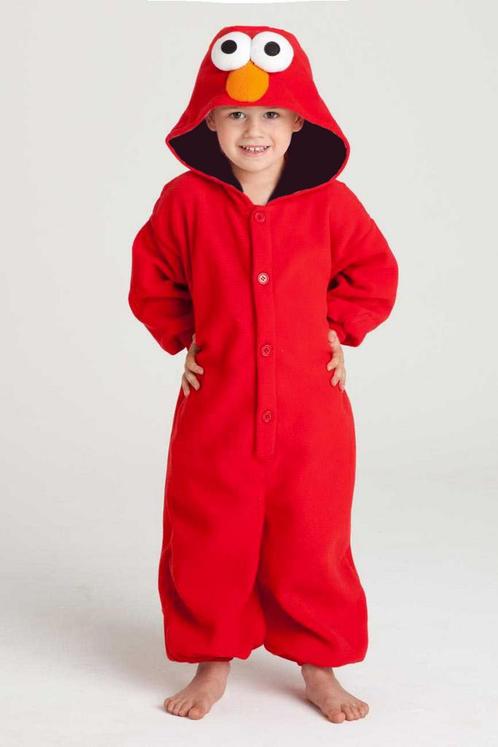 Onesie Elmo Pak Kind Kostuum 110-116 Rood Elmopak Jumpsuit P, Kinderen en Baby's, Carnavalskleding en Verkleedspullen, Nieuw, Ophalen of Verzenden