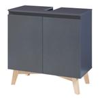 Wastafelonderkast Overath 60x60x30 cm grijs en houtkleurig [, Huis en Inrichting, Badkamer | Badkamermeubels, Verzenden, Nieuw