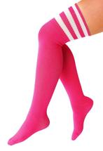 Sokken Neon Roze Witte Strepen 36-41 Dames Heren Unisex Fluo, Kleding | Dames, Carnavalskleding en Feestkleding, Nieuw, Carnaval