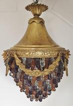 Kroonluchter - Druivenlamp - Glas, Messing, Antiek en Kunst