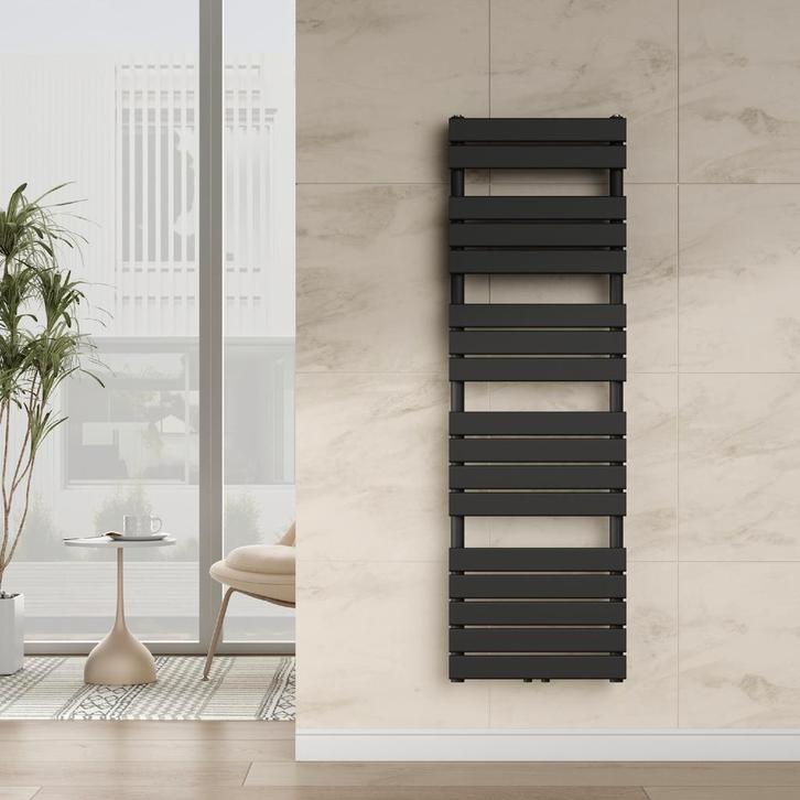 [neu.haus] Handdoekradiator Voss 160x50x5,2 cm zwart, Doe-het-zelf en Verbouw, Verwarming en Radiatoren, Verzenden