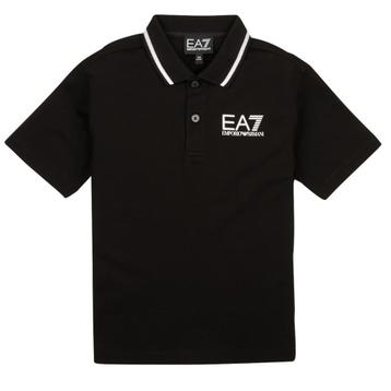 Emporio Armani EA7  97  Zwart Polo Shirt Korte Mouw