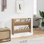 vidaXL Wandschoenenkast 80x18x60 cm bewerkt hout artisanaal, Huis en Inrichting, Kasten | Schoenenrekken, Verzenden, Nieuw
