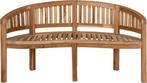 2dekans | Bankje Teakhout Naturel - 60x150x85cm - Bank Boca, Tuin en Terras, Ophalen of Verzenden, Zo goed als nieuw