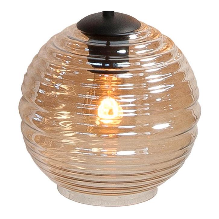 High Light | Glazen lampenkap | Ribble | Amber | Ø19 cm, Huis en Inrichting, Lampen | Lampenkappen, 50 cm of meer, Rond, Overige kleuren