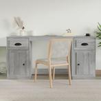 vidaXL Bureau met kast bewerkt hout grijs sonoma, Verzenden, Nieuw