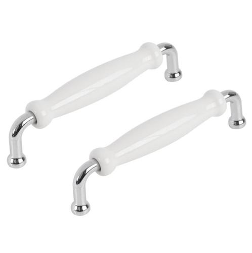 Differnz meubelgreep klassiek 128 mm chroom wit, Doe-het-zelf en Verbouw, Hang- en Sluitwerk, Verzenden