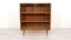 Vintage boekenkast | Teak | Glazen deuren | 100 cm, 100 tot 150 cm, Teakhout, Ophalen of Verzenden, Zo goed als nieuw