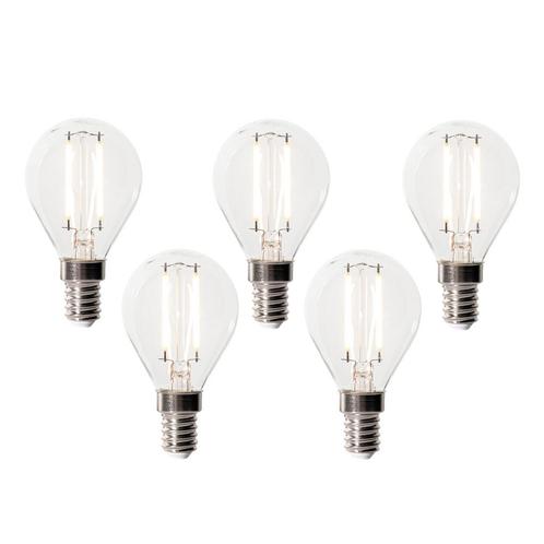 Set van 5 E14 dimbare LED lamp P45 helder glas 3W 250 lm, Huis en Inrichting, Lampen | Losse lampen, Nieuw