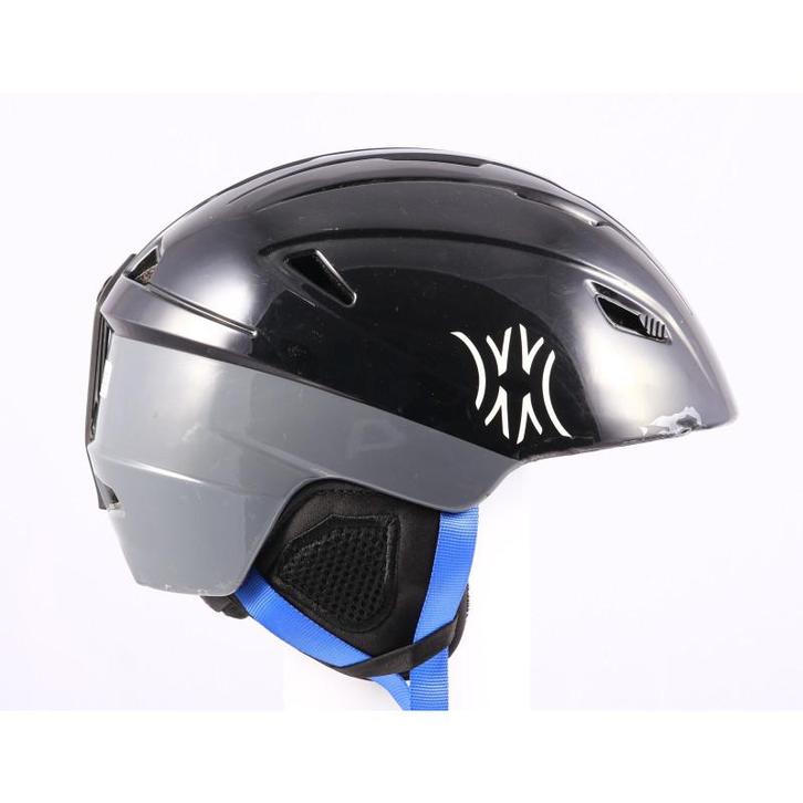 59 60 61 skihelm/snowboardhelm SLOKKER, Black/grey/blue, ver, Sport en Fitness, Skiën en Langlaufen, Gebruikt, Verzenden