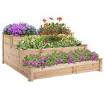TRUUSK Verhoogd Bed 3-traps Plantenbed Kruidenbed Bloementra, Verzenden, Nieuw
