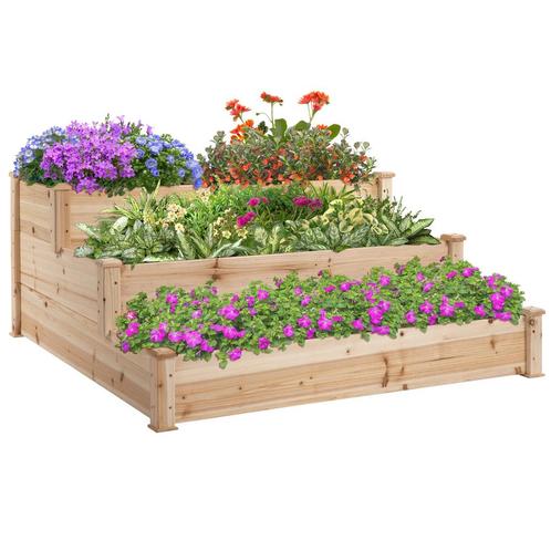 TRUUSK Verhoogd Plantenbed - 3-traps Kruiden- en Bloementrap, Tuin en Terras, Bloembakken en Plantenbakken, Nieuw, Verzenden