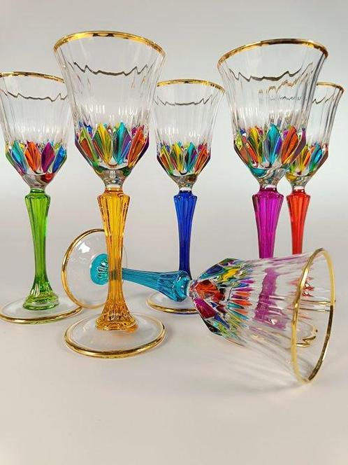 Secoloventesimo - Drankservies voor 6 (6) - Prisma Arlequin, Antiek en Kunst, Antiek | Meubels | Tafels