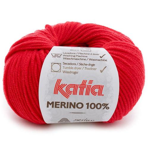 Katia Concept Merino 100% - 04 rood - Wol Garen, Hobby en Vrije tijd, Breien en Haken, Ophalen of Verzenden