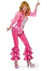 Disco kostuum pink (Feestkleding dames, Verkleedkleding)