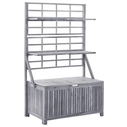Grijze Acacia Opbergbox 99cm | OP=OP | Tweedekansje - 60%, Huis en Inrichting, Overige Huis en Inrichting, Nieuw, Ophalen of Verzenden