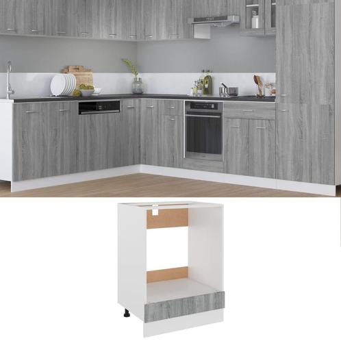 vidaXL Ovenkast Lyon 60x46x81,5 cm grijs sonoma eikenkleurig, Huis en Inrichting, Keuken | Keukenelementen, Grijs, Nieuw, Verzenden