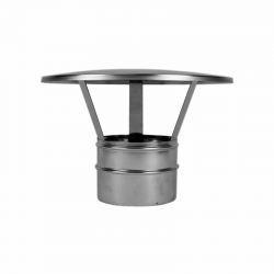 Enkelwandig RVS rookkanaal, eenvoudige regenkap Ø110mm, Huis en Inrichting, Kachels, Ophalen of Verzenden