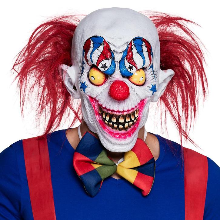 Halloween Masker Horror Clown Rood Haar, Hobby en Vrije tijd, Feestartikelen, Nieuw, Verzenden