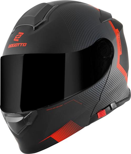 Bogotto H271 Wayke Mat Zwart Oranje Systeemhelm, Motoren, Kleding | Motorhelmen, Systeemhelm, Heren, XXL, Nieuw met kaartje, Overige merken