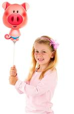 Mini figuurballon Varken | Nieuw! | Folie/Helium ballonnen, Nieuw, Verzenden