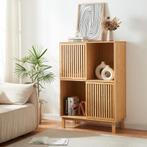 Boekenkast Ypäjä schap 120x83,5x39 cm bamboe naturel [en.cas, Huis en Inrichting, Kasten | Boekenkasten, Verzenden, Nieuw