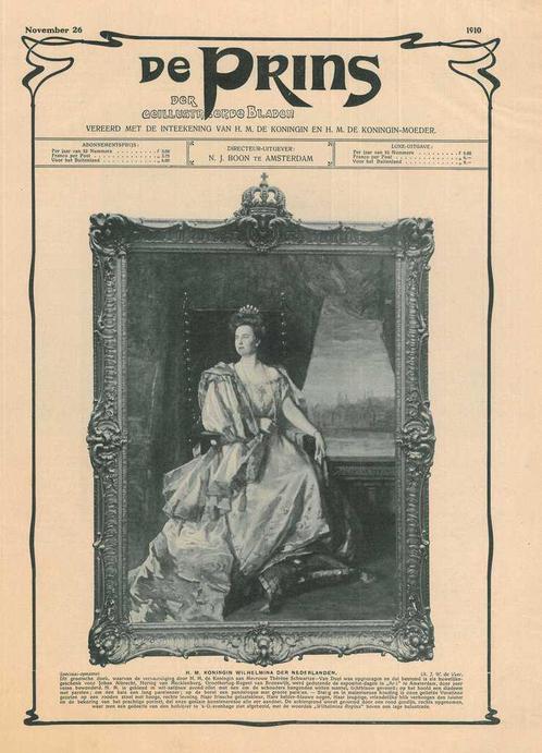 Portrait of Wilhelmina of the Netherlands, Antiek en Kunst, Kunst | Etsen en Gravures
