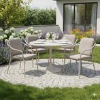 Sandora Flair dining tuinset 5-delig latte 120xH75cm, Ophalen of Verzenden, Nieuw