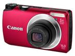 Canon PowerShot A3300 IS Digitale Compact Camera - Rood, Verzenden, Zo goed als nieuw