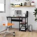 vidaXL Computerbureau 105x55x72 cm MDF en metaal zwart, Huis en Inrichting, Verzenden, Nieuw