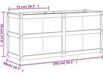 vidaXL - Plantenbak - 150x50x70 - cm - massief - grenenhout, Tuin en Terras, Bloempotten, Verzenden, Nieuw