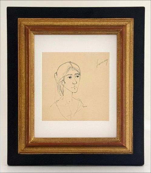 Jean Jansem (1920-2013) - Portrait - Avec cadre DELF, Antiek en Kunst, Antiek | Overige Antiek