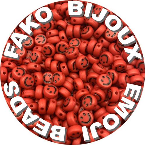 Fako Bijoux® - Emoji / Smiley Kralen - Acryl - 7mm -, Hobby en Vrije tijd, Kralen en Sieraden maken, Verzenden