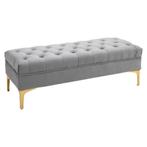 Bedbank - ComfortPlus - Met hoge poten - Lichtgrijs, Ophalen of Verzenden, Nieuw, Stof, Modern
