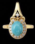 Zilver, Ring Larimar - Heilig van Atlantis - Wijsheid van