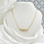 Gouden collier met vaste hanger (Ketting), Ophalen of Verzenden, Gebruikt, Overige kleuren, Goud