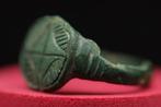 Middeleeuwen, kruisvaardersperiode Bronze Adellijk Ring -, Antiek en Kunst