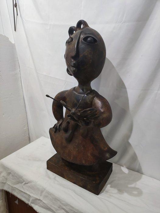 Juan García Ripollés (1932) - Niña mariposa - escultura, Antiek en Kunst, Kunst | Designobjecten