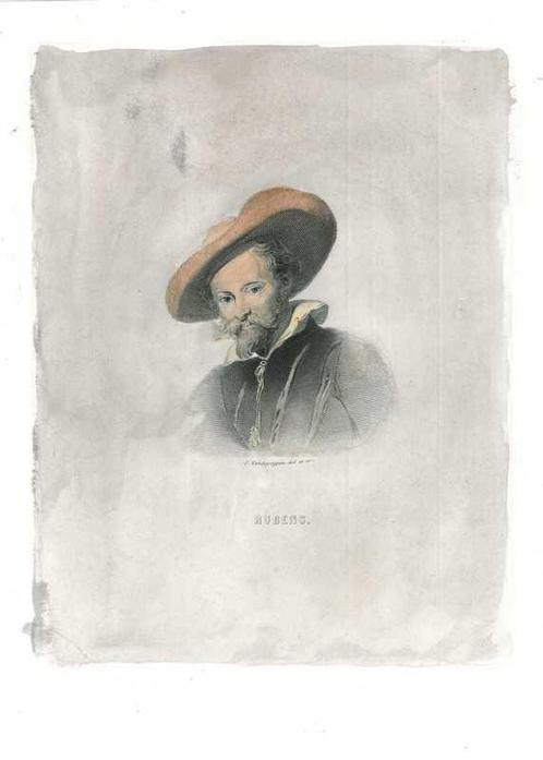 Portrait of Peter Paul Rubens, Antiek en Kunst, Kunst | Etsen en Gravures