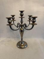 Kaarsenhouder 5 armig - Verzilverd messing, Antiek en Kunst
